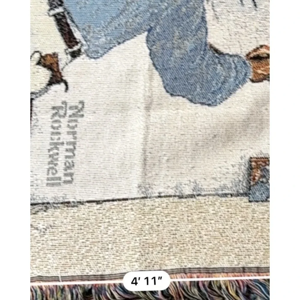 The Northwest Company Norman Rockwell Tapestry Blanket OS Multi Good Woven Art